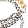 Bracciale doppio in perle e catena con pendente Coccinella