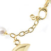 Bracciale in perle e doppia catena in argento con pendente Luna