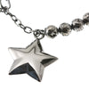 Bracciale doppia catena in argento e pietra lavica con pendente Stella