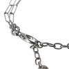 Bracciale doppia catena in argento e pietra lavica con pendente Stella
