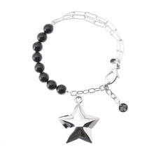  Bracciale in perle, doppia catena in argento con pendente Stella