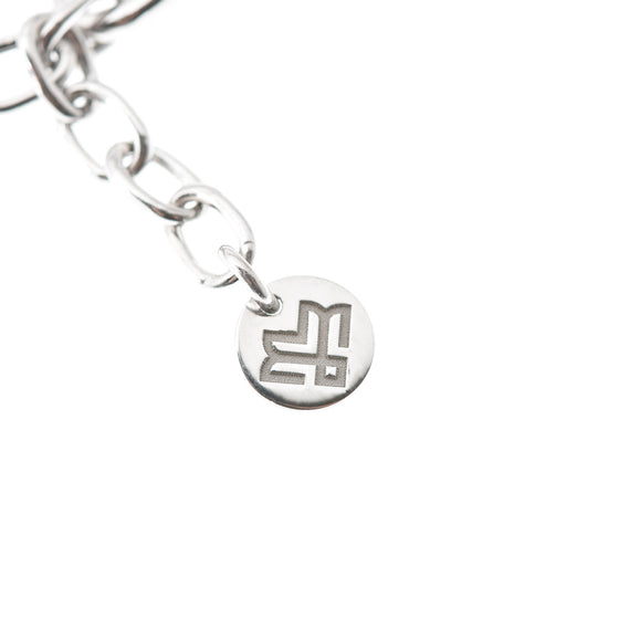 Bracciale in perle, doppia catena in argento con pendente Stella
