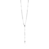 Collana Rosario in argento con sfere diamantate
