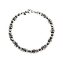  Braccialetto in argento brunito con sfere
