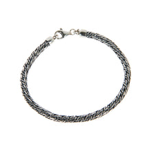  Braccialetto con catena in argento brunita